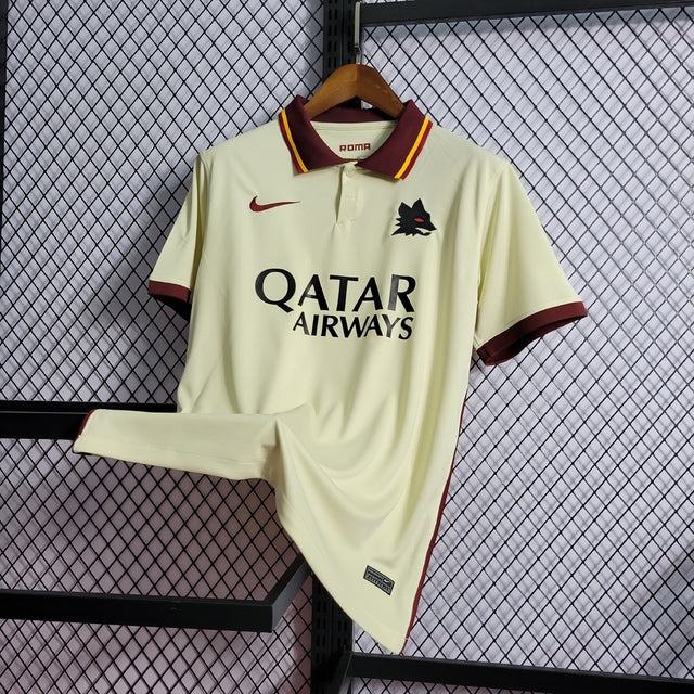 Retro Roma Away 20/21 Shirt s/n° Nike Fan Masculina - Beige+Wine