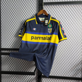 Parma Away 99/00 Parmalat Retro Shirt - Dark Blue