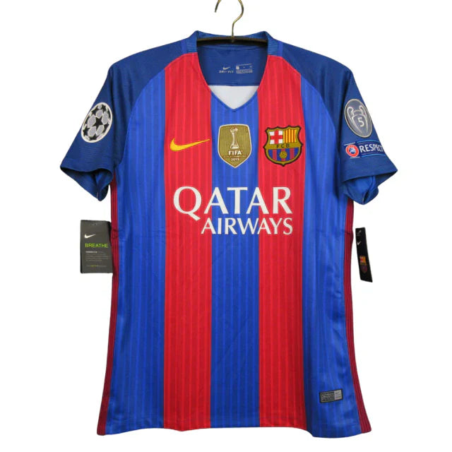 Barcelona 2016/17 Retro Shirt - Messi #10 (+Patches)