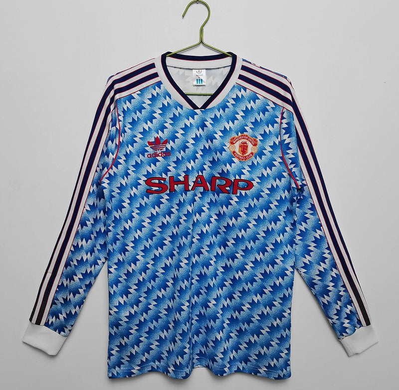 Manchester United 90/91 Away Retro Shirt - Long Sleeve