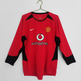 Manchester United 02/04 Home Retro Shirt - Long Sleeve