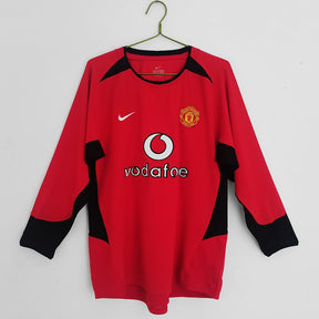 Manchester United 02/04 Home Retro Shirt - Long Sleeve