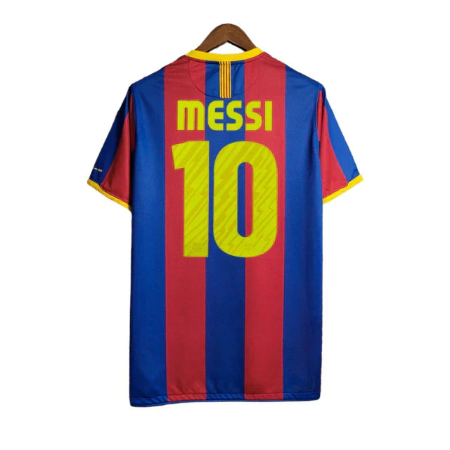 Barcelona UCL 2010/11 Retro Shirt - Messi #10 (+Patches)